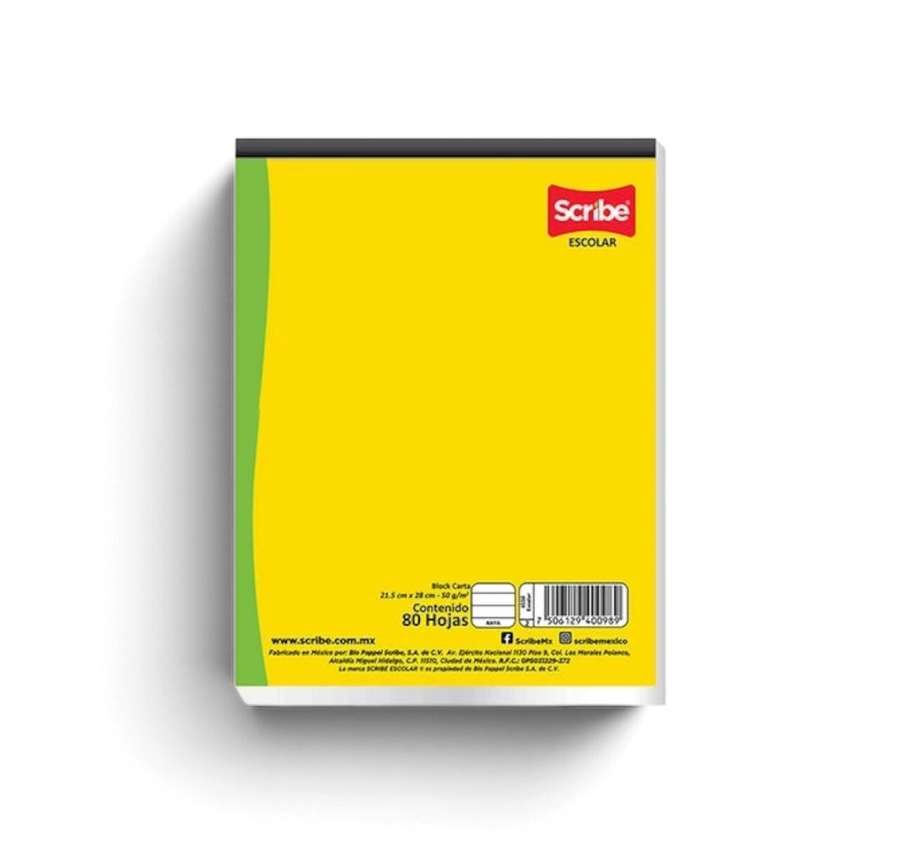 Block Carta Scribe Raya 80 Hojas