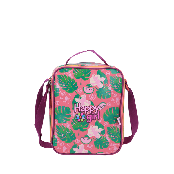 Lonchera Térmica Happy Girl Rosa Escolar Infantil