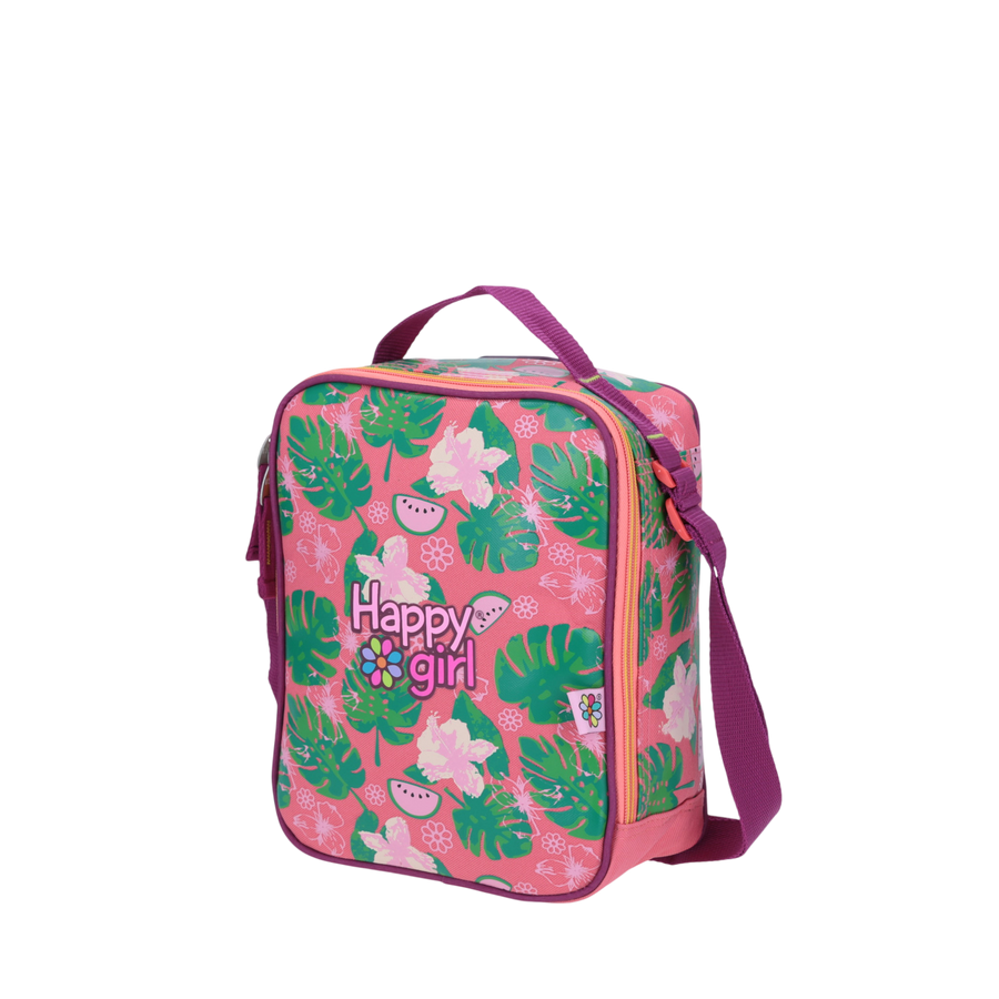 Lonchera Térmica Happy Girl Rosa Escolar Infantil