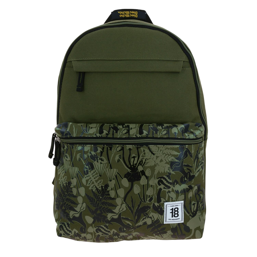 Mochila escolar juvenil 1818 verde seco