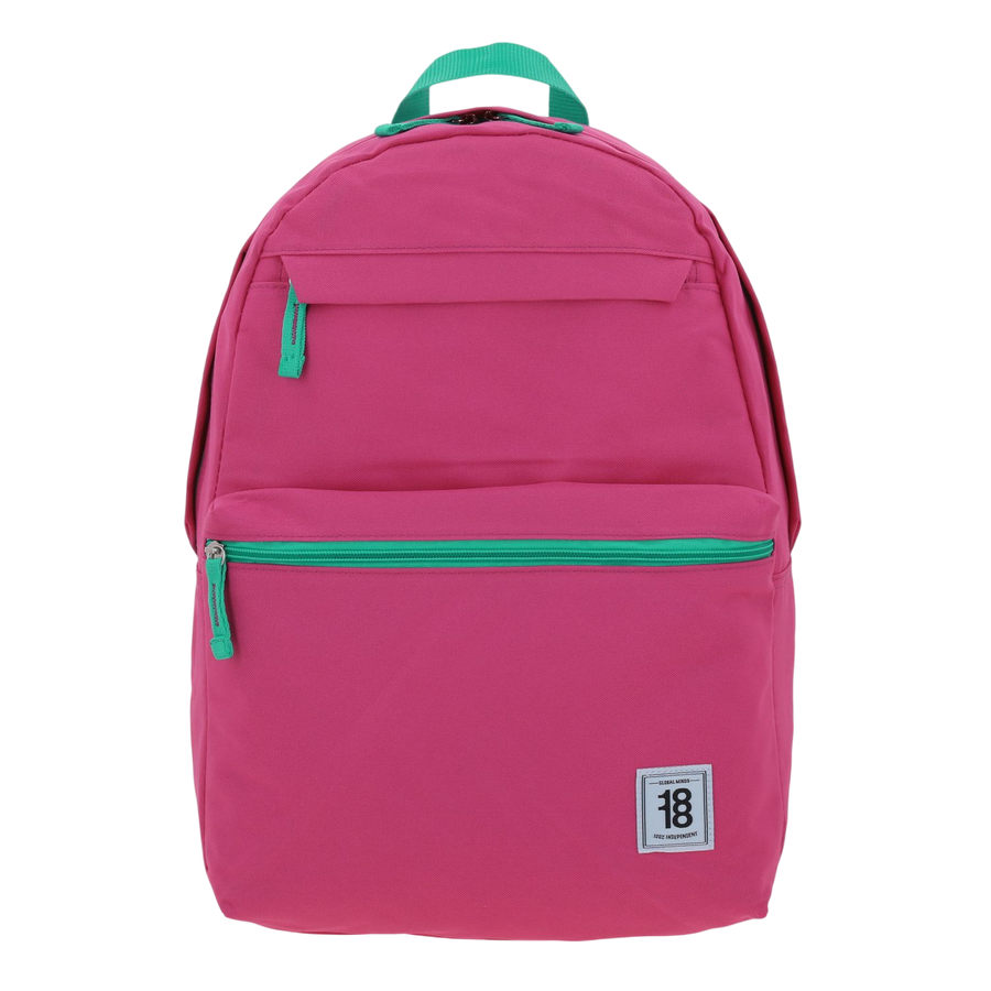 Mochila escolar juvenil fucsia 1818