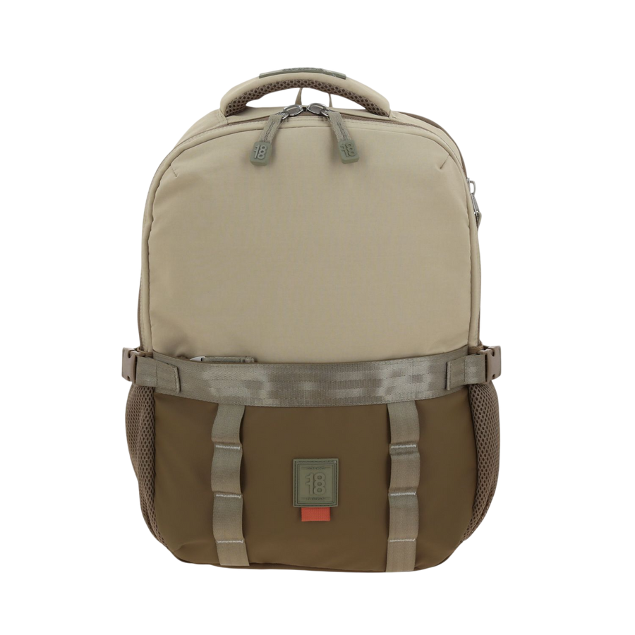 Mochila Escolar 1818 Beige con Compartimento Laptop