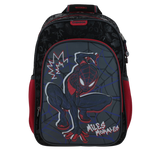 Mochila escolar para niño Miles Morales color negro duradera