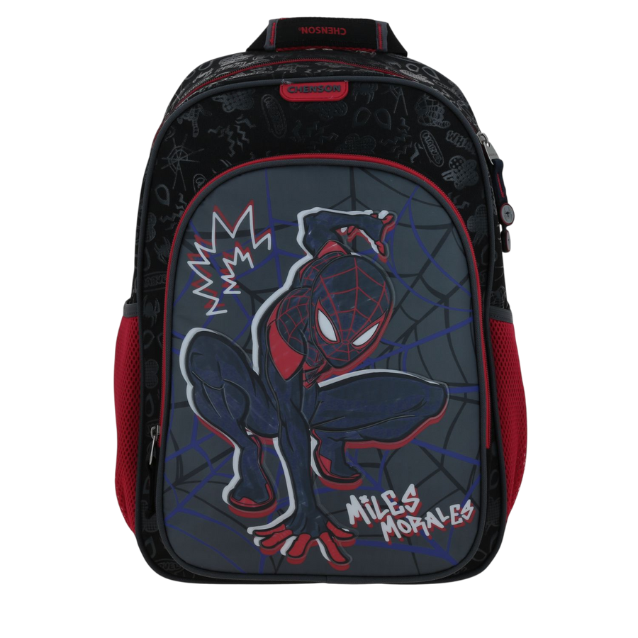 Mochila escolar para niño Miles Morales color negro duradera