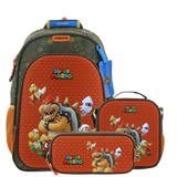 Kit Escolar Mario Bros (Mochila + Lonchera + Lapicera) infantil.