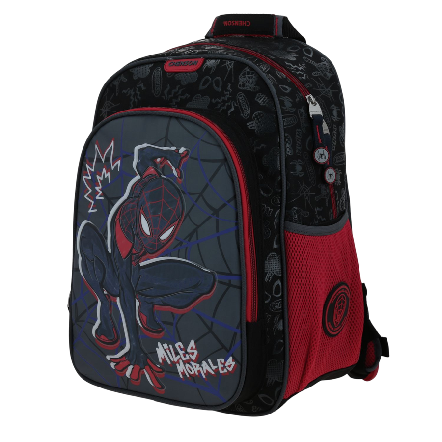 Mochila escolar para niño Miles Morales color negro duradera