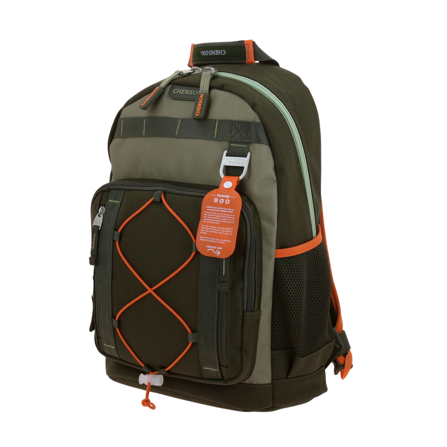Mochila Chenson Original Verde Seco 31cm - Resistente y Práctica
