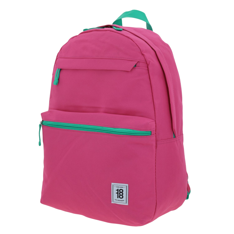 Mochila escolar juvenil fucsia 1818