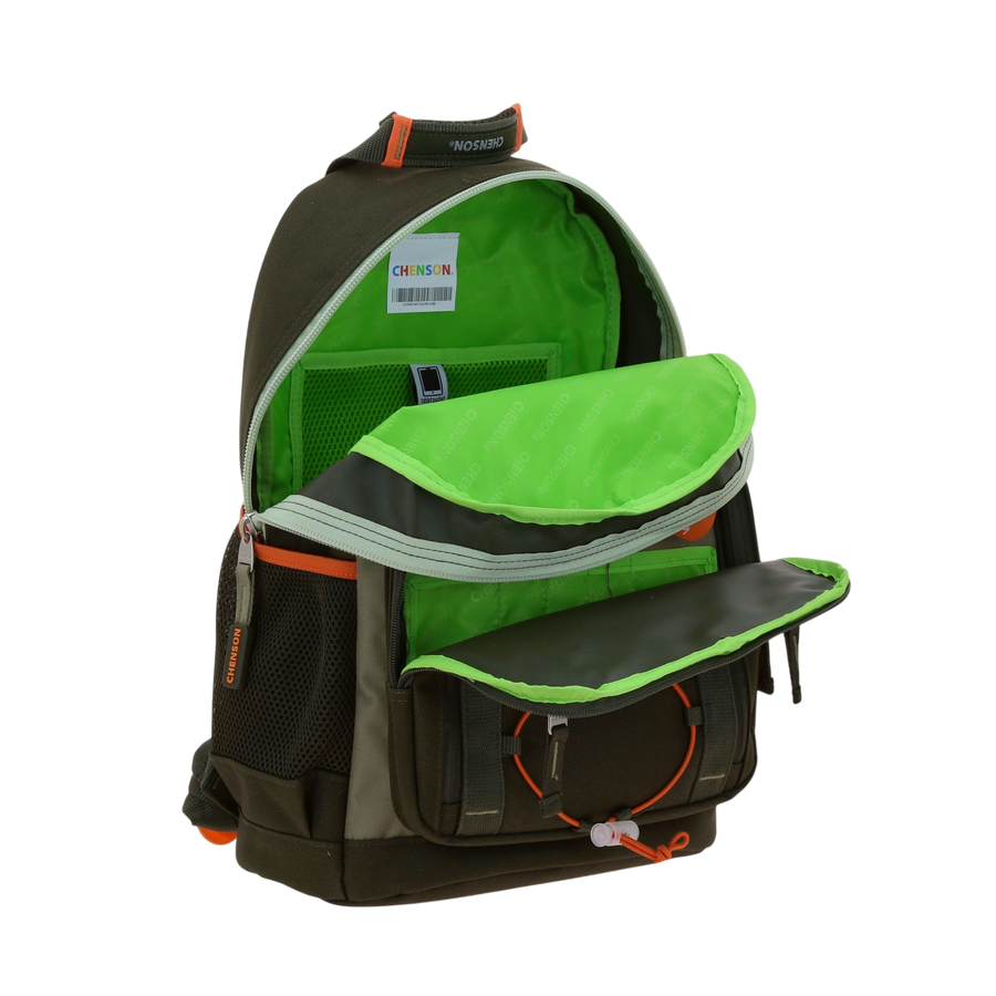 Mochila Chenson Original Verde Seco 31cm - Resistente y Práctica