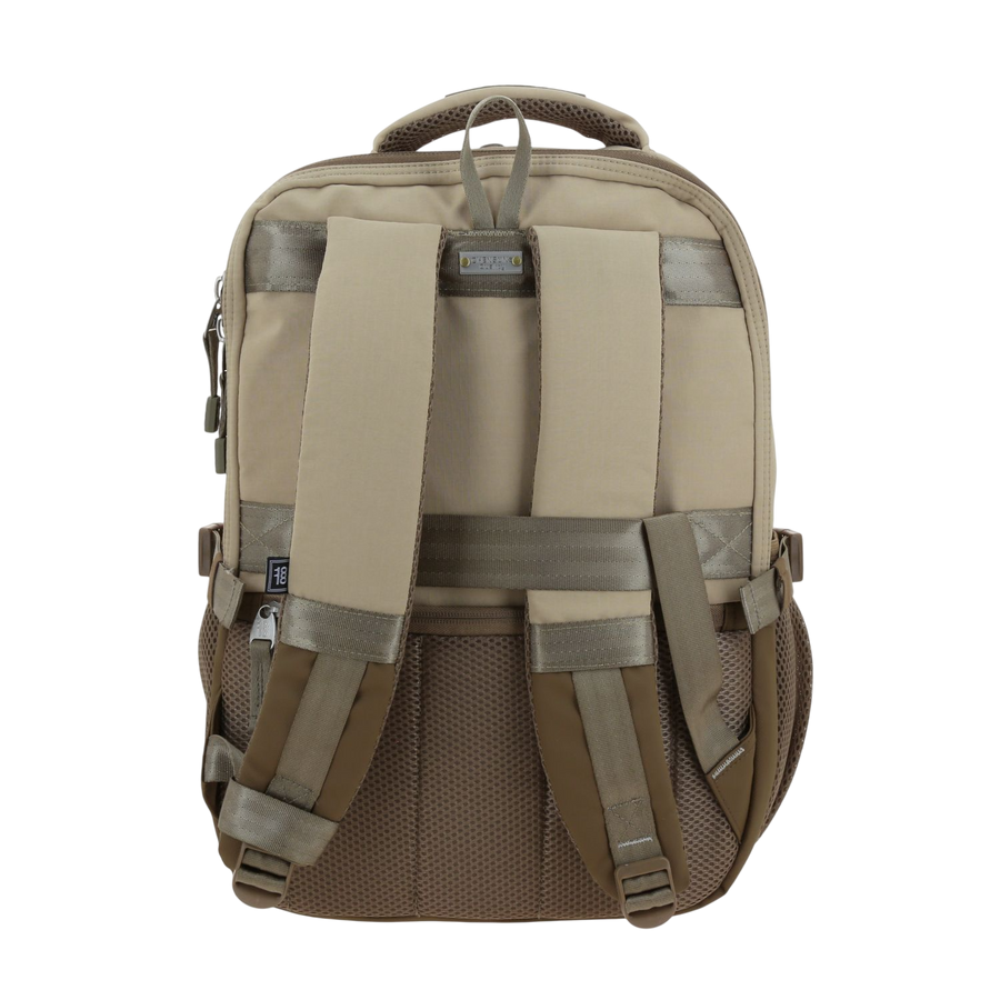 Mochila Escolar 1818 Beige con Compartimento Laptop