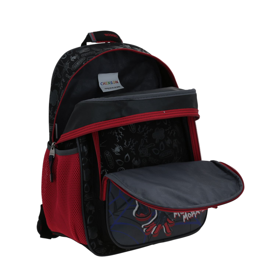Mochila escolar para niño Miles Morales color negro duradera