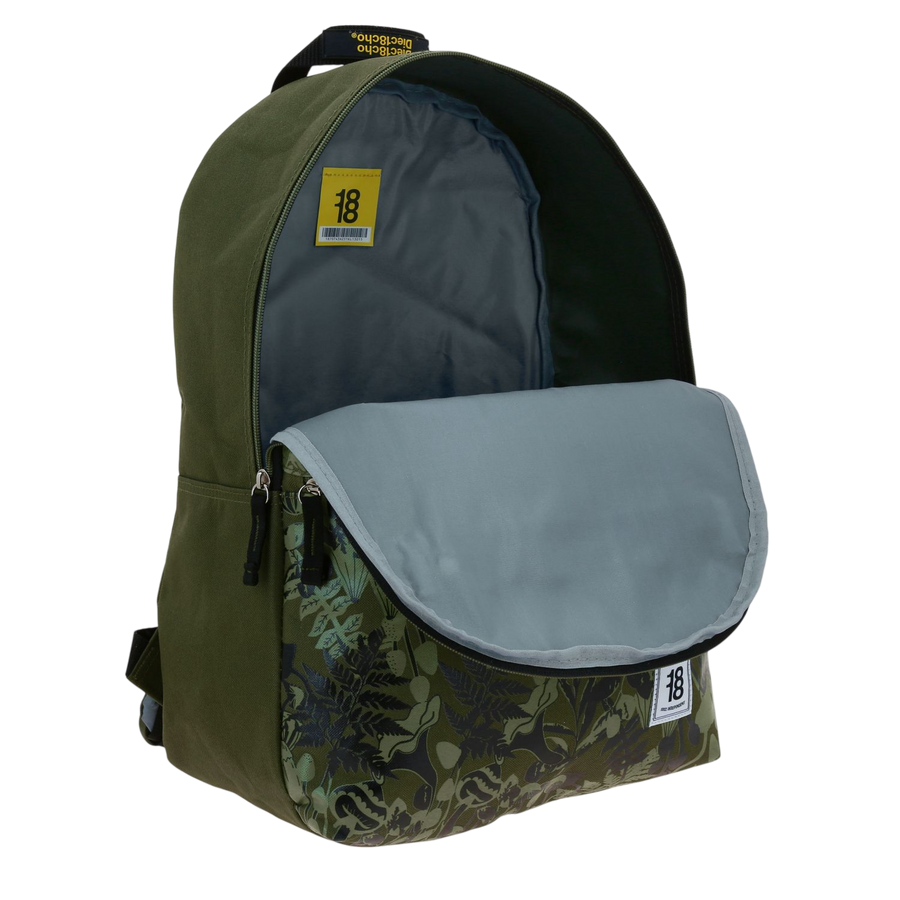 Mochila escolar juvenil 1818 verde seco