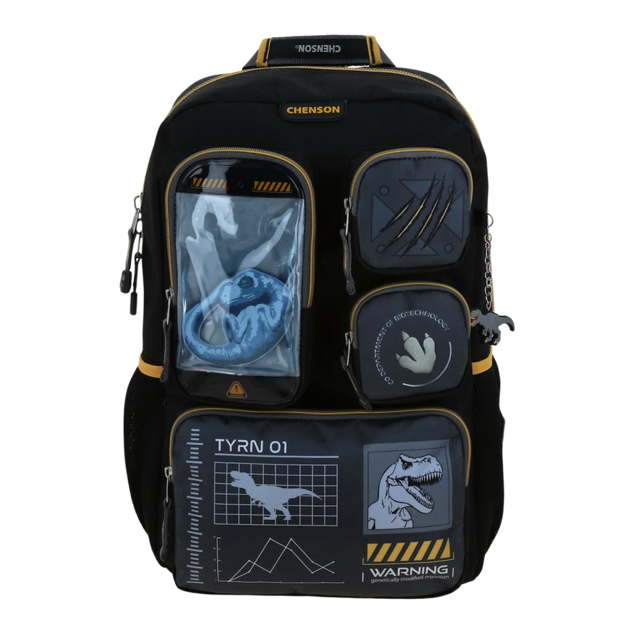 Mochila Dinosaurio 28x43 cm | Escolar Resistente