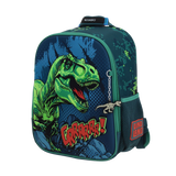 Mochila Dinosaurio Azul 25x30 cm Escolar Resistente