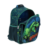 Mochila Dinosaurio Azul 31x43x18 Escolar Resistente