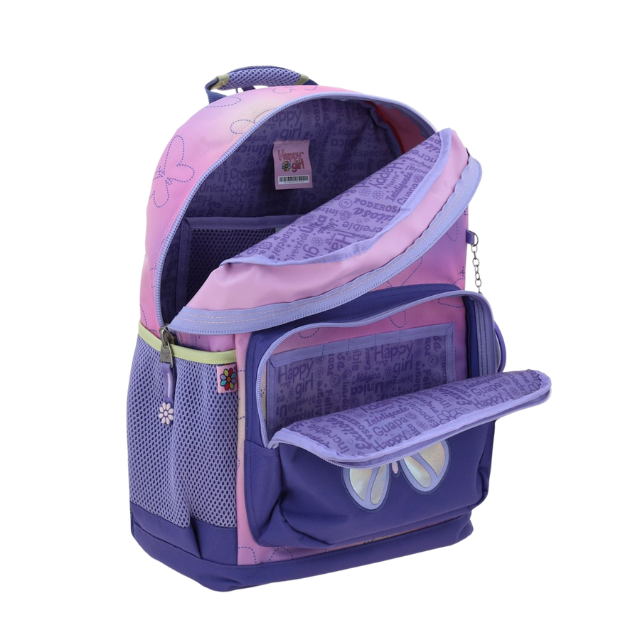 Mochila Escolar Happy Girl Uva Infantil Resistente