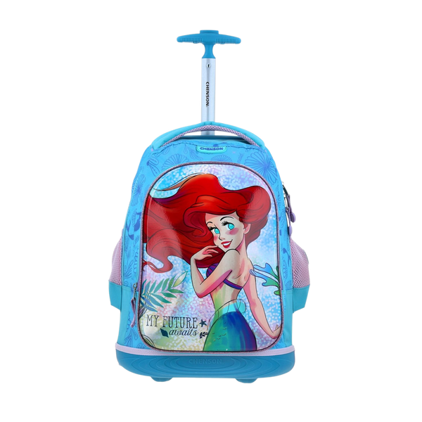 Mochila con Ruedas Princesas Azul - Escolar Infantil