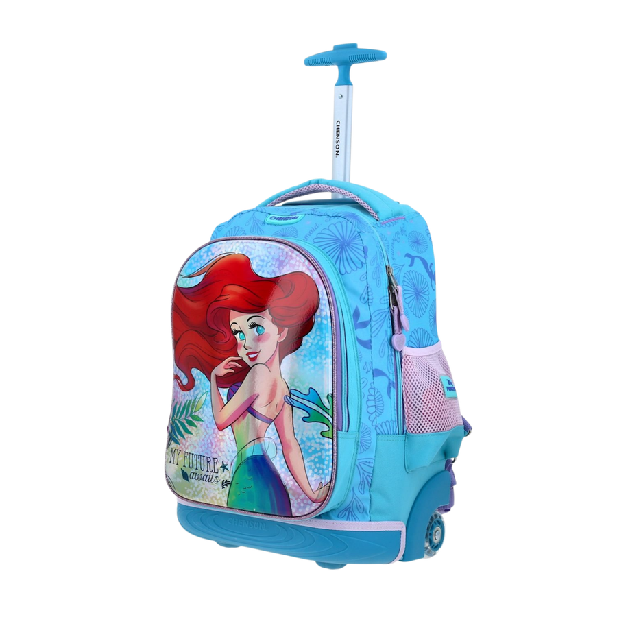 Mochila con Ruedas Princesas Azul - Escolar Infantil