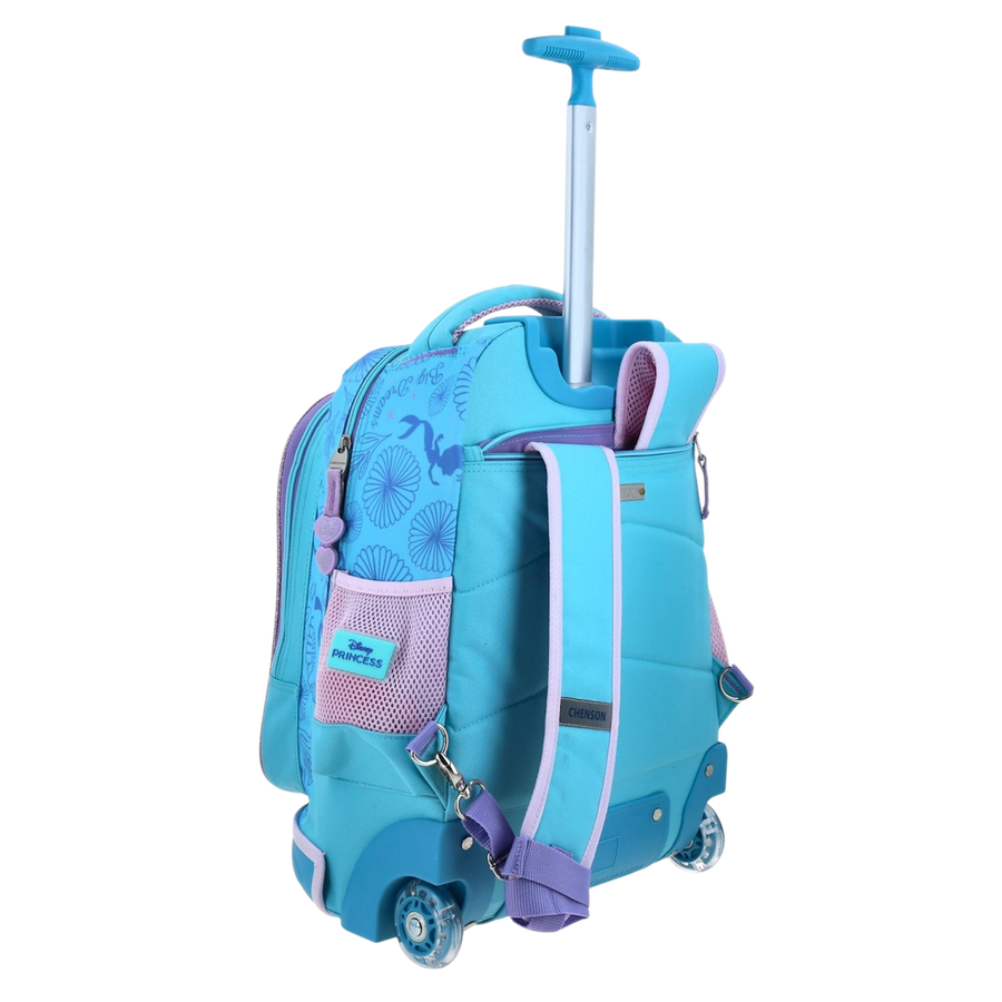 Mochila con Ruedas Princesas Azul - Escolar Infantil