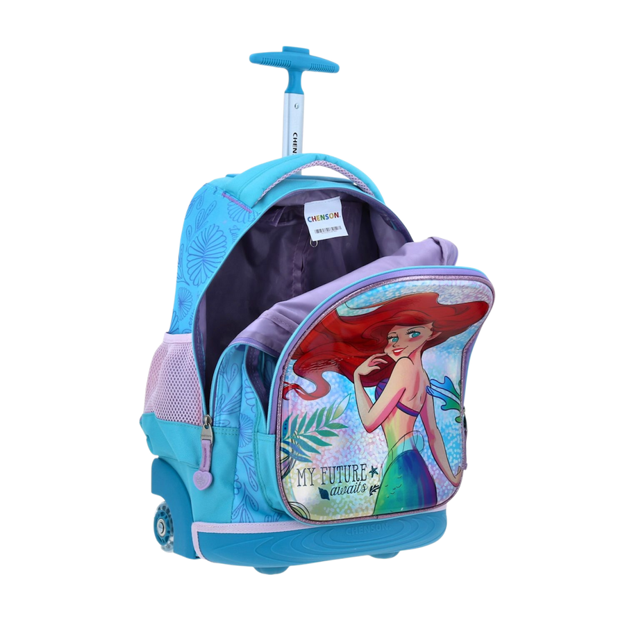 Mochila con Ruedas Princesas Azul - Escolar Infantil