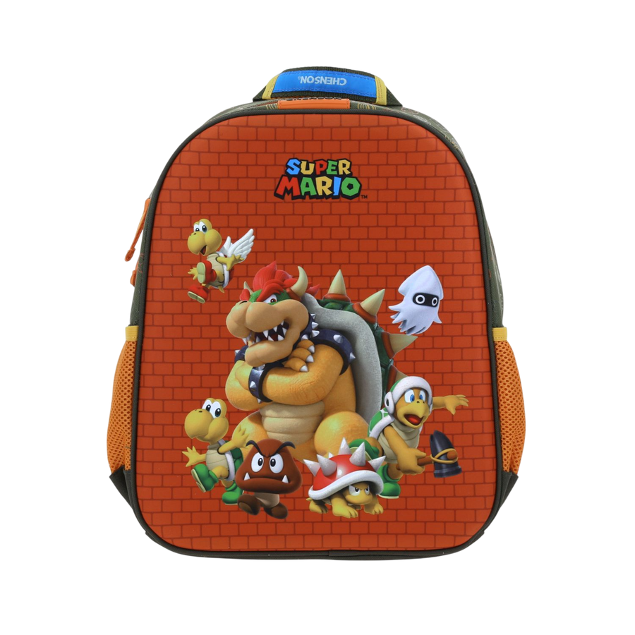 Mochila escolar para niño Mario Bros Verde seco