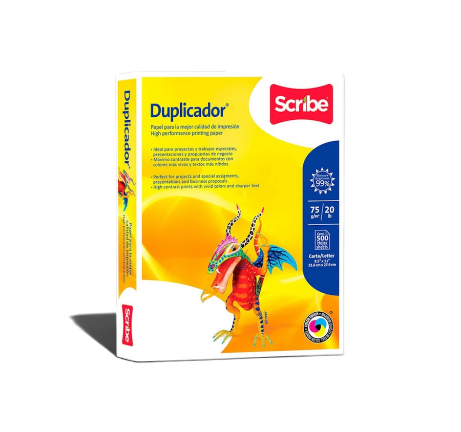Papel Duplicador Scribe Carta 75G Paquete 500 Hojas
