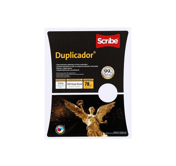 Papel Bond Carta Scribe 500 Hojas Blanco Duplicador 78g/m²