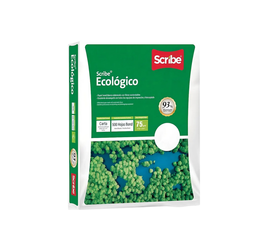 Papel Bond Scribe Ecologico Carta 75 gr - 500 Hojas